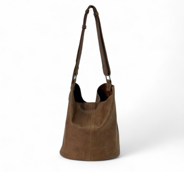 Sac seau Basile cuir chocolat