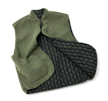 Gilet Gilbert bear kaki x coton graphique kaki T.M