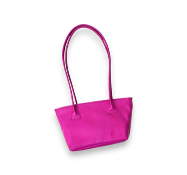 Sac baby Yvonne cuir fuchsia