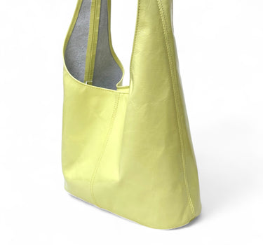 Sac Agatha cuir vernis jaune beurre
