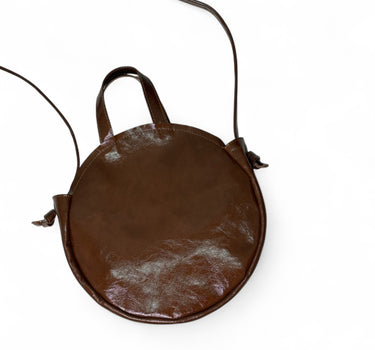 Sac Jeanine cuir vernis chocolat