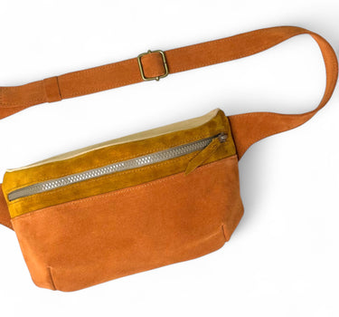 Sac banane Yvette mix daim rouille