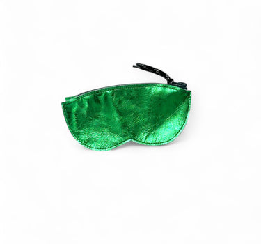 Étui à lunettes cuir brillant vert sapin