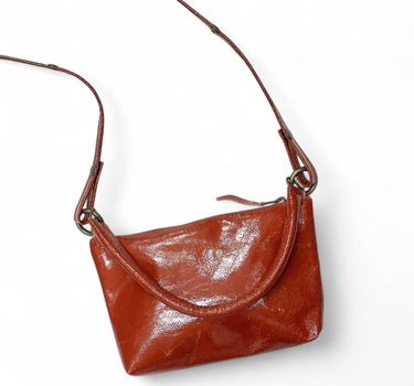 Sac Suzie cuir vernis brique