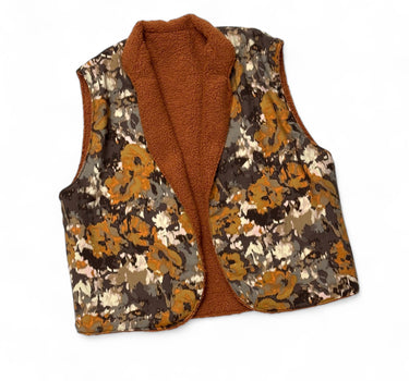 Gilet Gilbert bear rouille x coton fleurs T.M