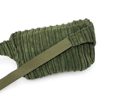 Sac banane Yvette velours kaki