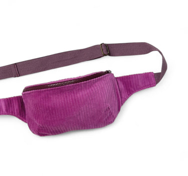 Sac banane Jane velours fuchsia