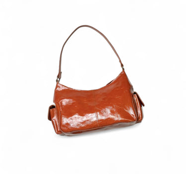 Sac Billie cuir vernis brique