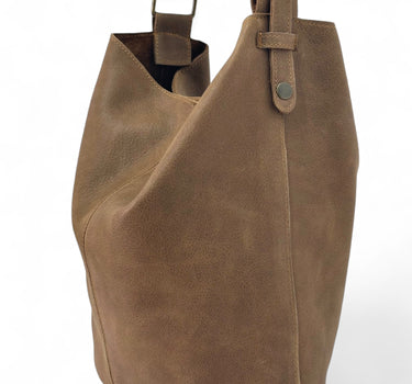 Sac seau Basile cuir chocolat