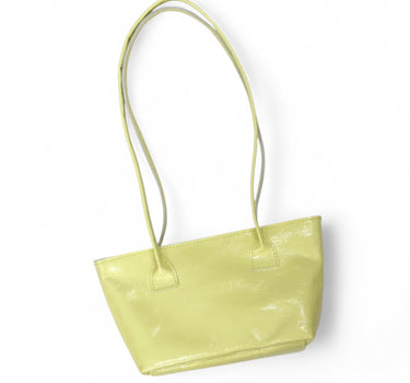 Sac baby Yvonne cuir vernis jaune beurre