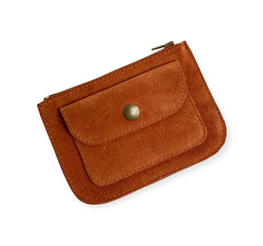 Porte-monnaie Jules daim rouille