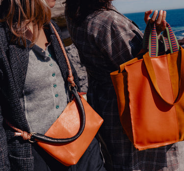 Sac Suzie cuir lisse pomelo