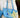 Sac baby Yvonne cuir vernis bleu
