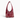 Sac Agatha cuir vernis bordeaux oeillets argentés