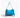 Sac Suzanne cuir bleu lagune à franges